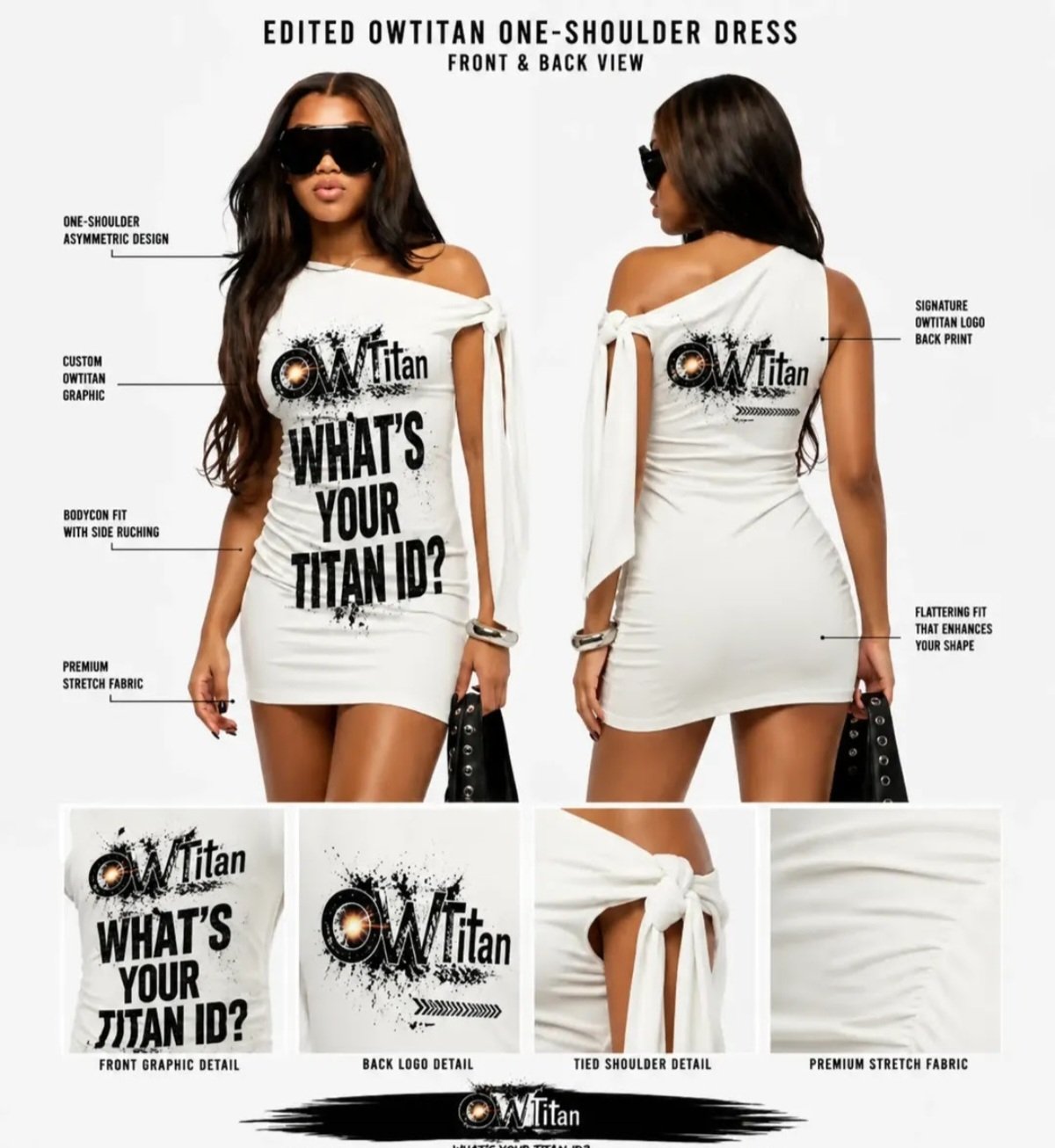 OWTitan one-shoulder dress
